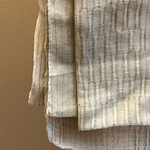 Cream, light, sparkly scarf